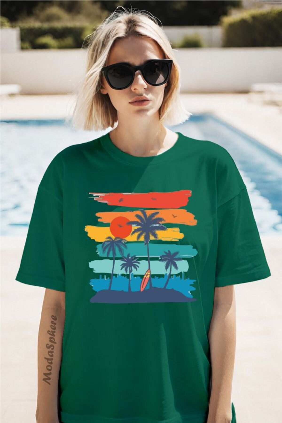 ModaSphere SUMMER Baskılı Unisex Oversize Tişört
