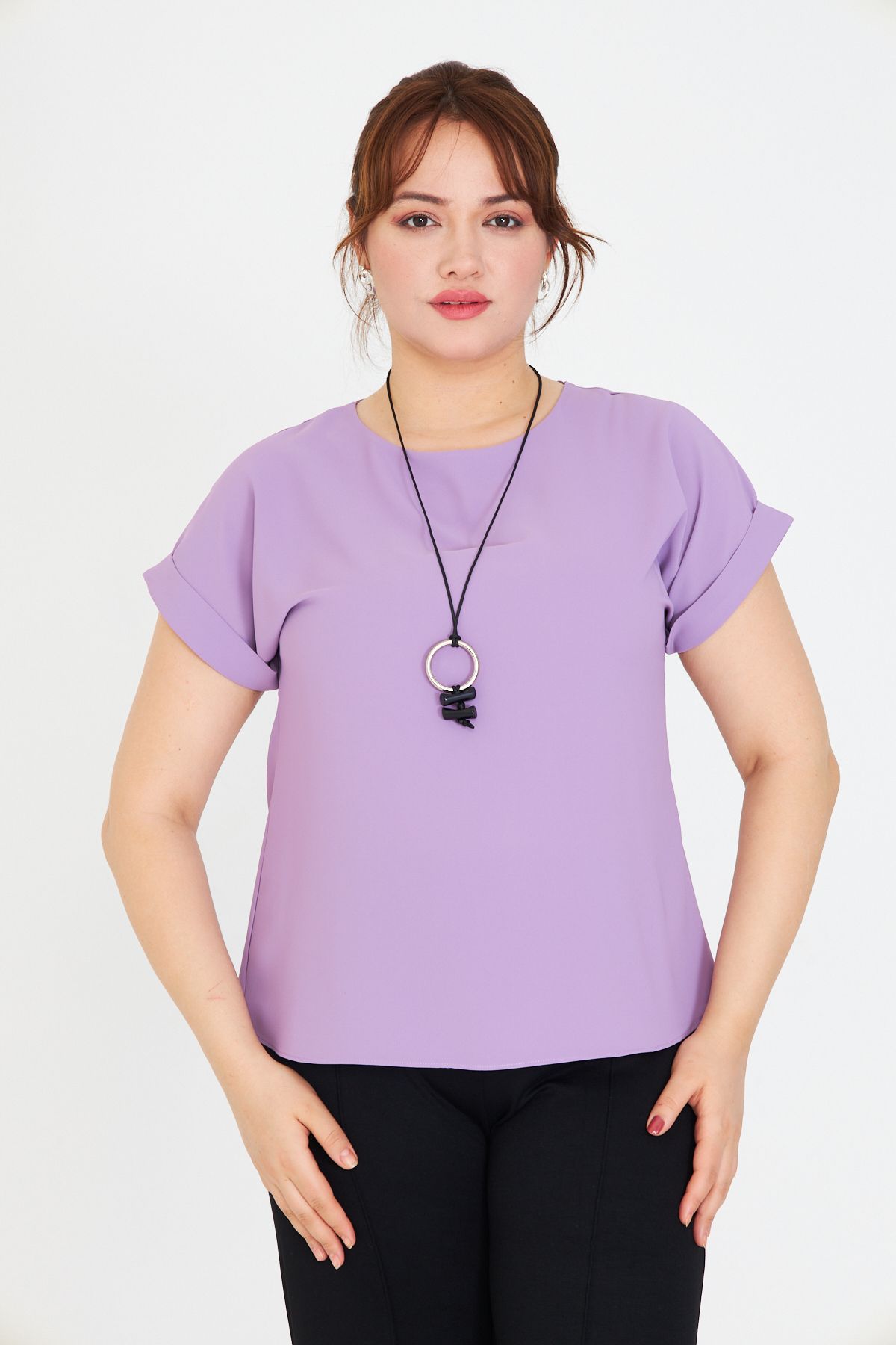 UNIQUE LADY Kadın Modern Kolyeli Basic Bluz | Minimal ve Zarif Stil