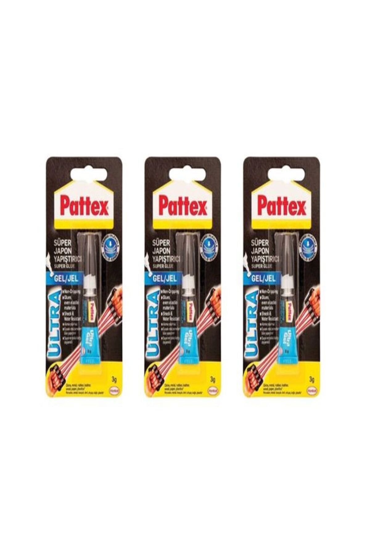 Pattex SÜPER JAPON YAPIŞTIRICI 10G BLİSTER 3 ADET