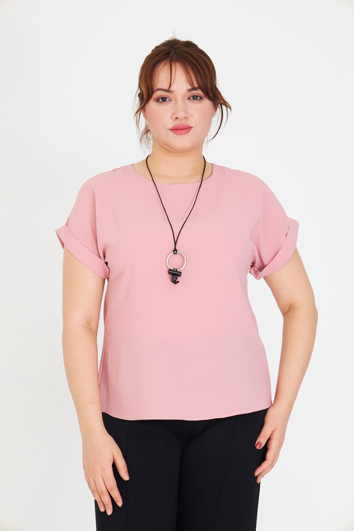 UNIQUE LADY Kadın Modern Kolyeli Basic Bluz | Minimal ve Zarif Stil