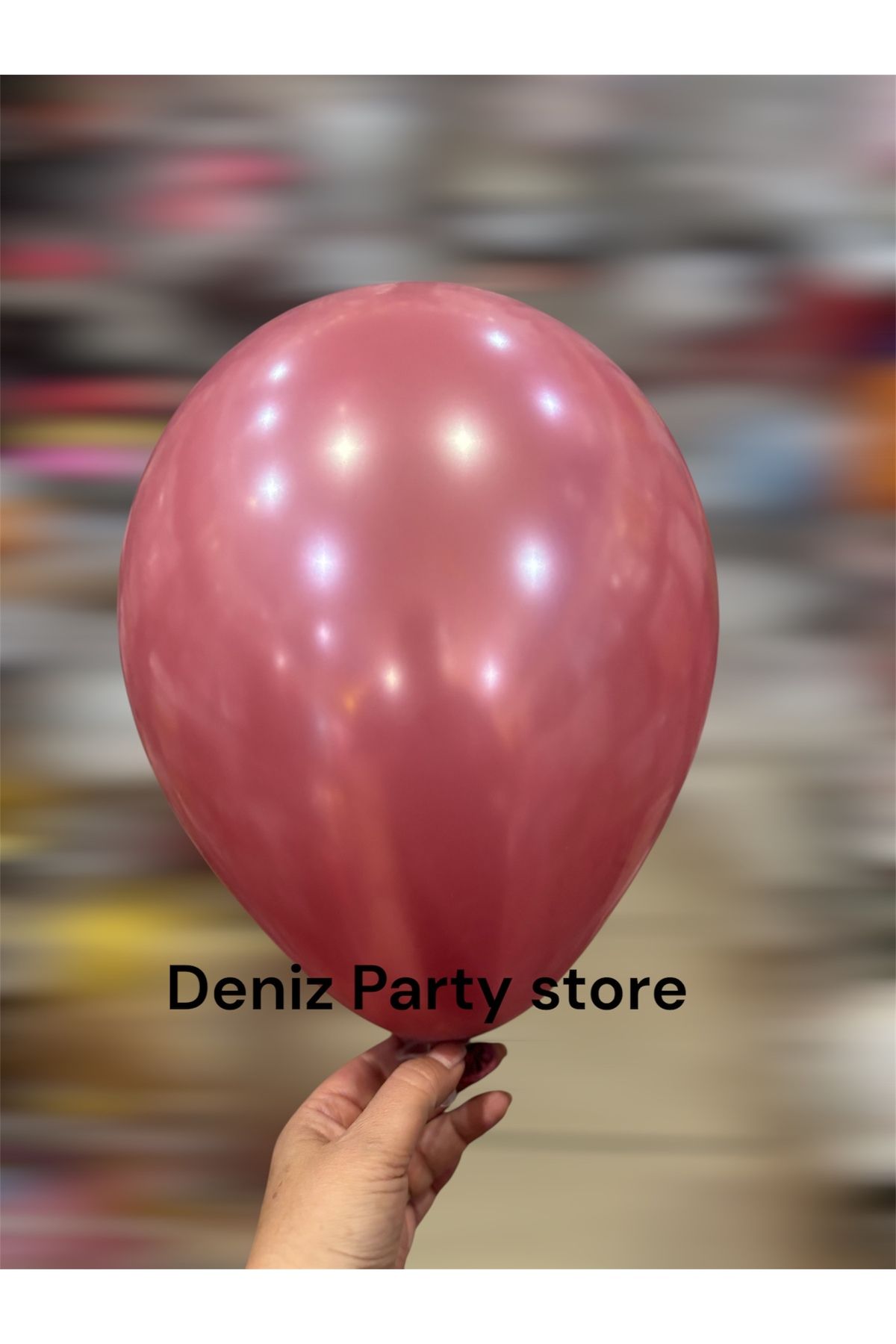Deniz Party Store Rustik Gül Goncası Metalik balon 5 adet