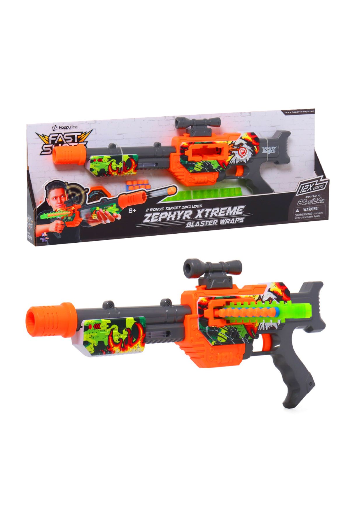 Banadabak LİNE SÜNGER TABANCASI 590402 FAST SHOTS ZEPHYR XTREME 12 MERMİ 8+ (1 Adet Fiyatı)