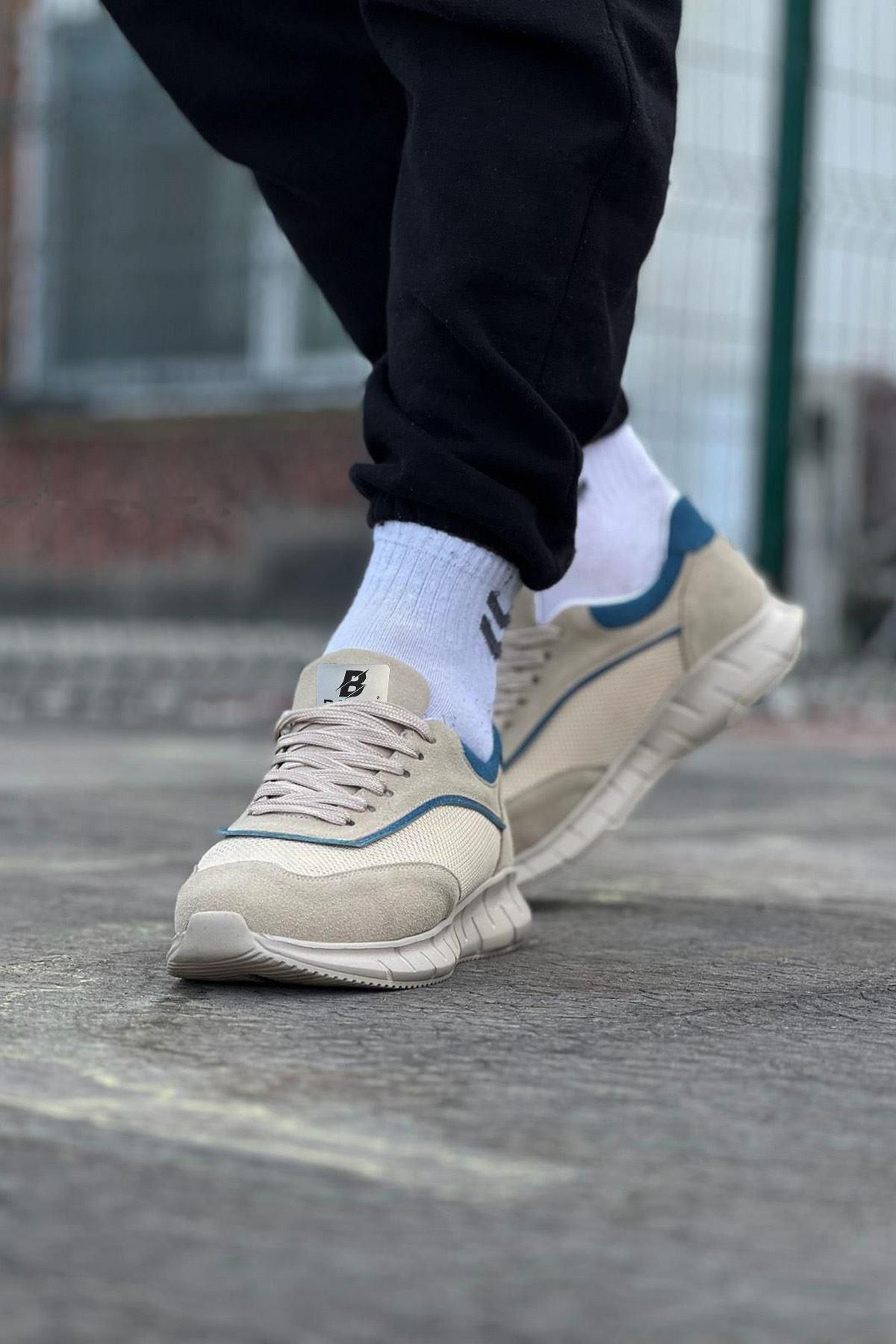 Celira HS062 Bej Triko Erkek Spor Ayakkabı