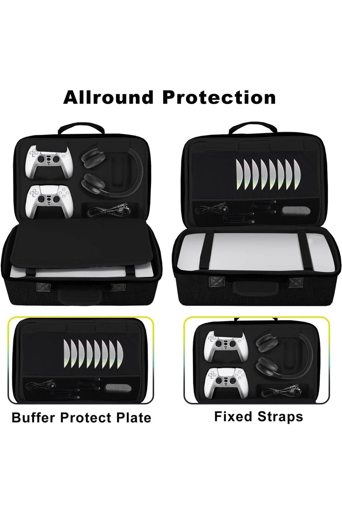 NO N4ME-RUIXZSS PS5 Case with Hard Shell, PlayStation 5 Travel Bag, EVA Travel Bag Holds Console, Controller 5