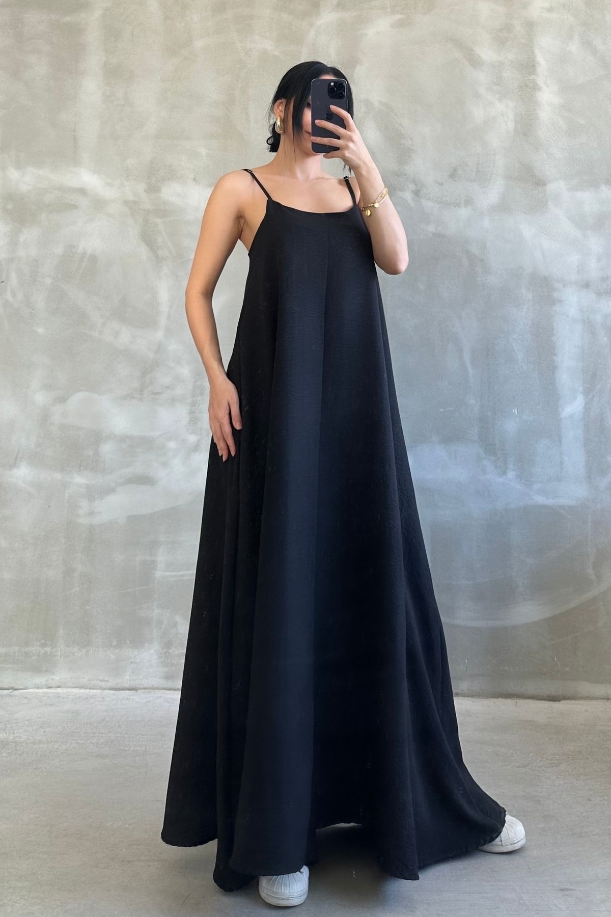 OKSOCOLLECTİON Askılı Yazlık Bol Elbise