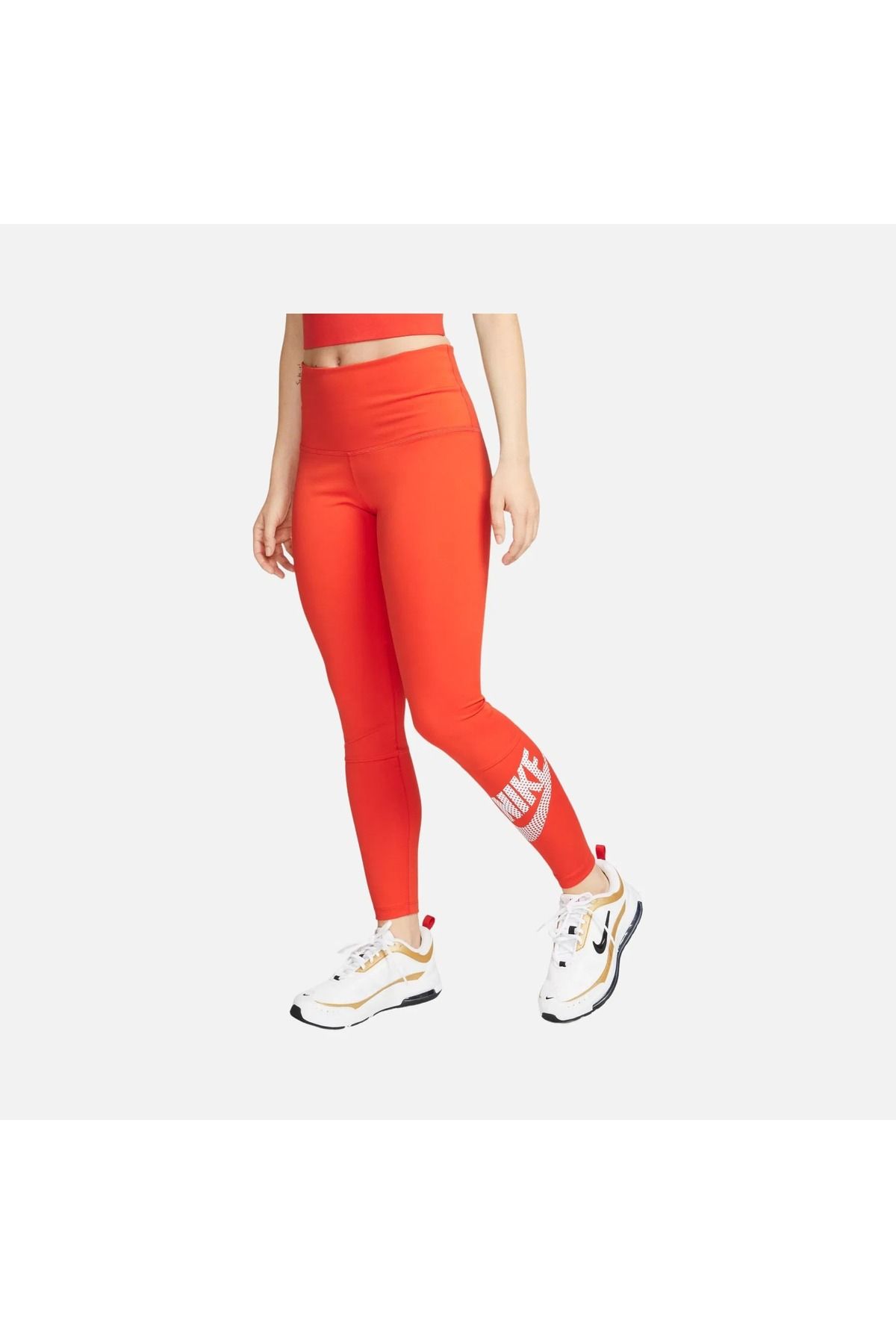 Nike Dri-Fit One Colorblock High-Waisted Dance Training Kadın kırmızı yüksek belli spor Tayt dz4611-633