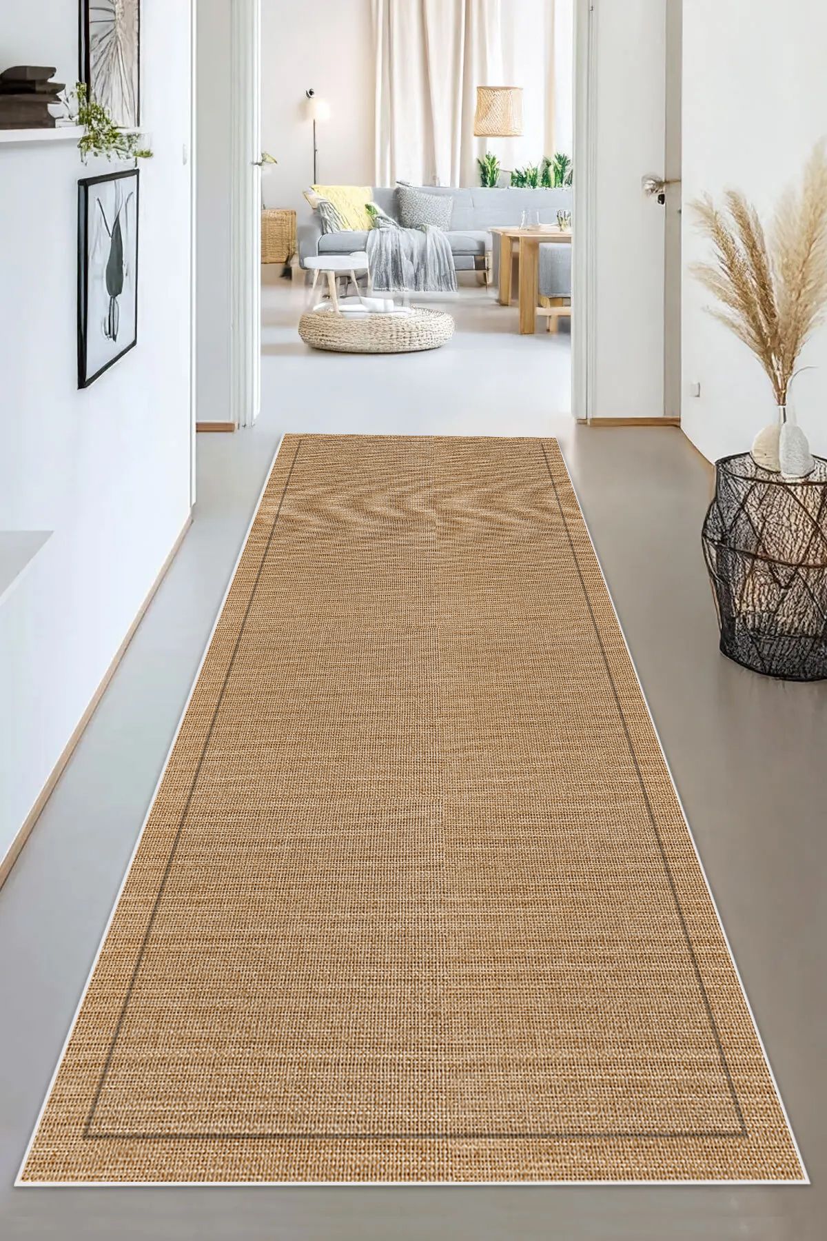 LTS HOME Dijital BASKILI Renkli Kaymaz Taban Yıkanabilir Modern Mutfak Halısı Salon Halısı Yolluk