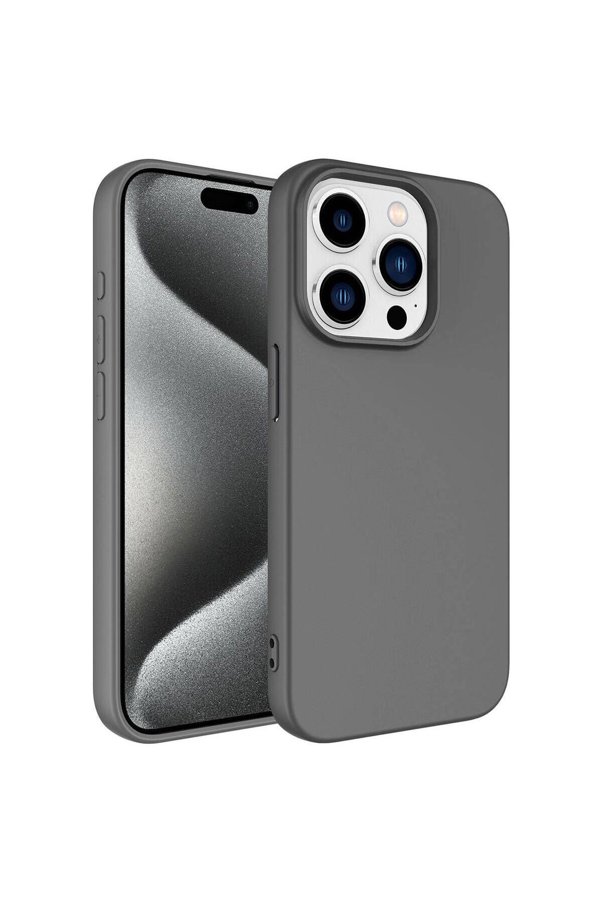 nexnova İphone 15 Pro Max Uyumlu Kılıf Kadife Lansman Soft Yumuşak Liquid Silikon Kamera Korumalı Kapak