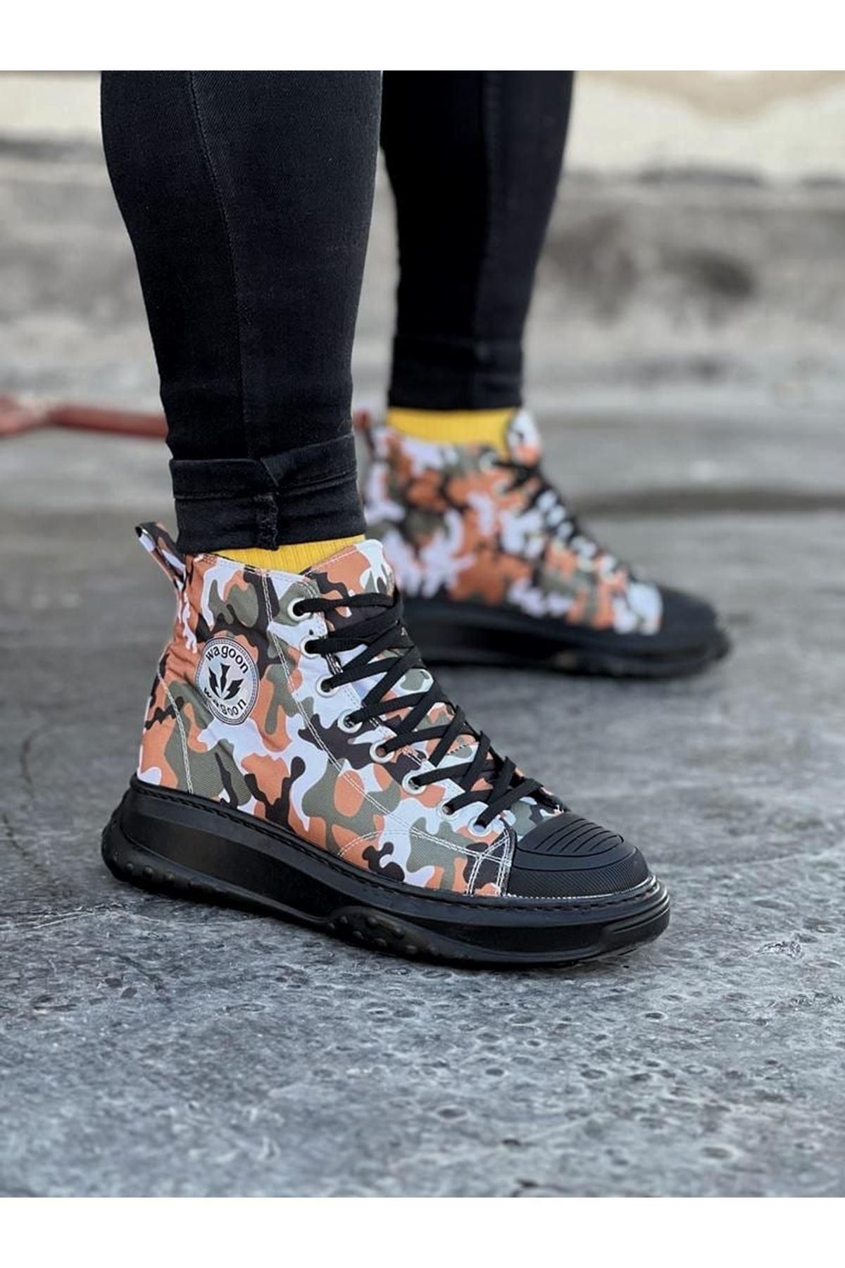 Celira HS017 Koyu Askeri Erkek Yarım Bilek Casual Ayakkabı