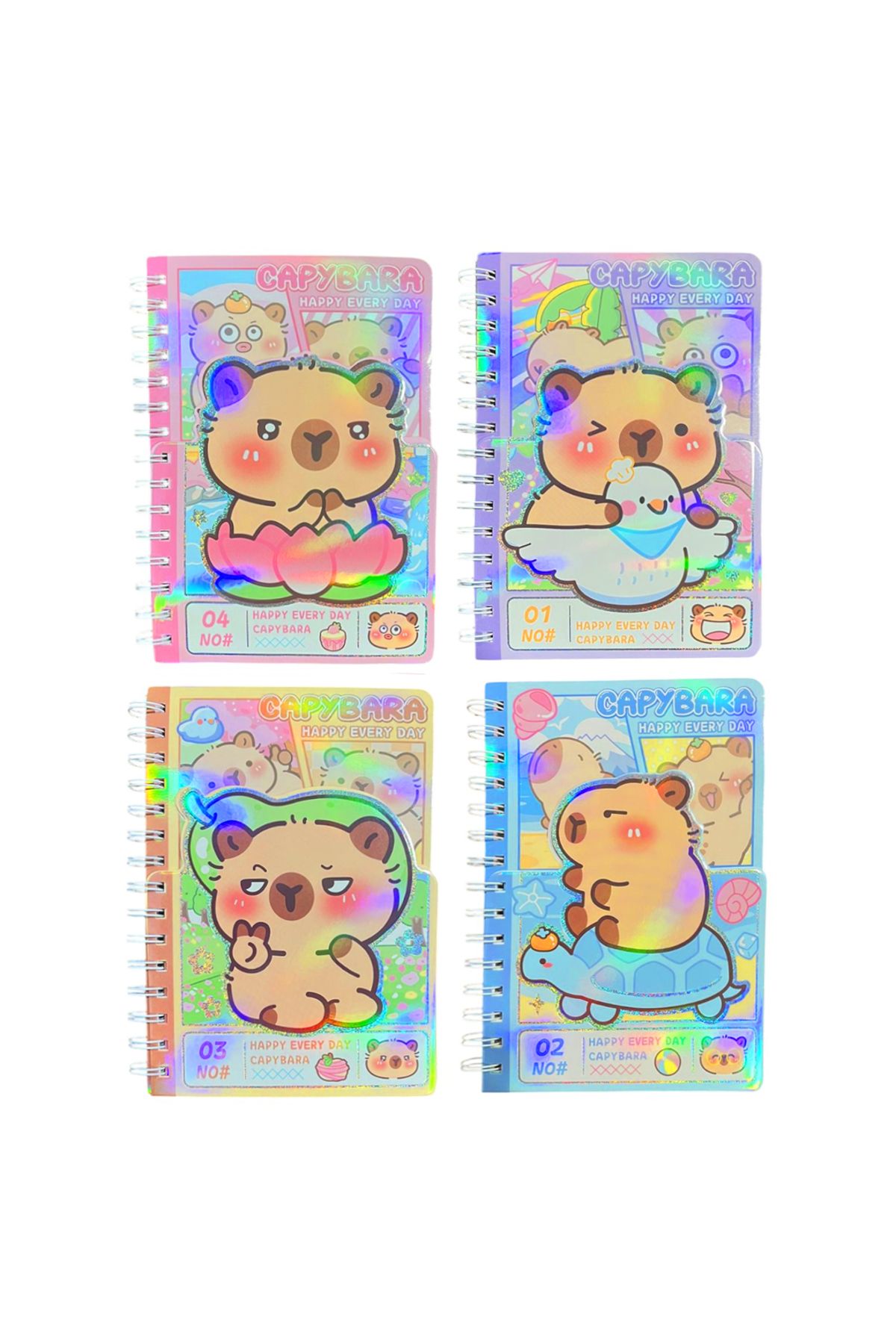 Banadabak CAPYBARA NOT DEFTERİ GL00537 A5 SPİRALLİ HOLOGRAMLI (1 Adet Fiyatı)