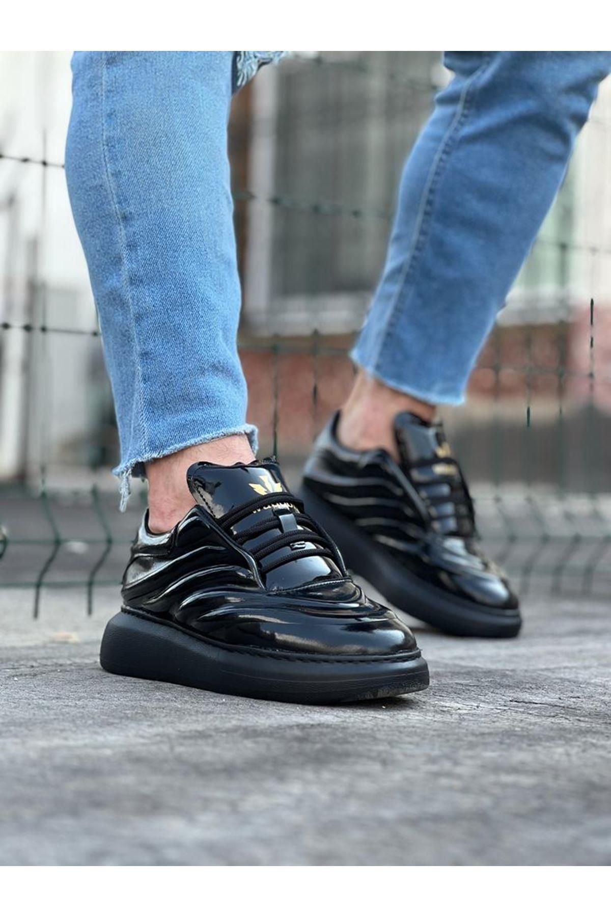 Celira HS094 Kömür Rugan Erkek Casual Ayakkabı
