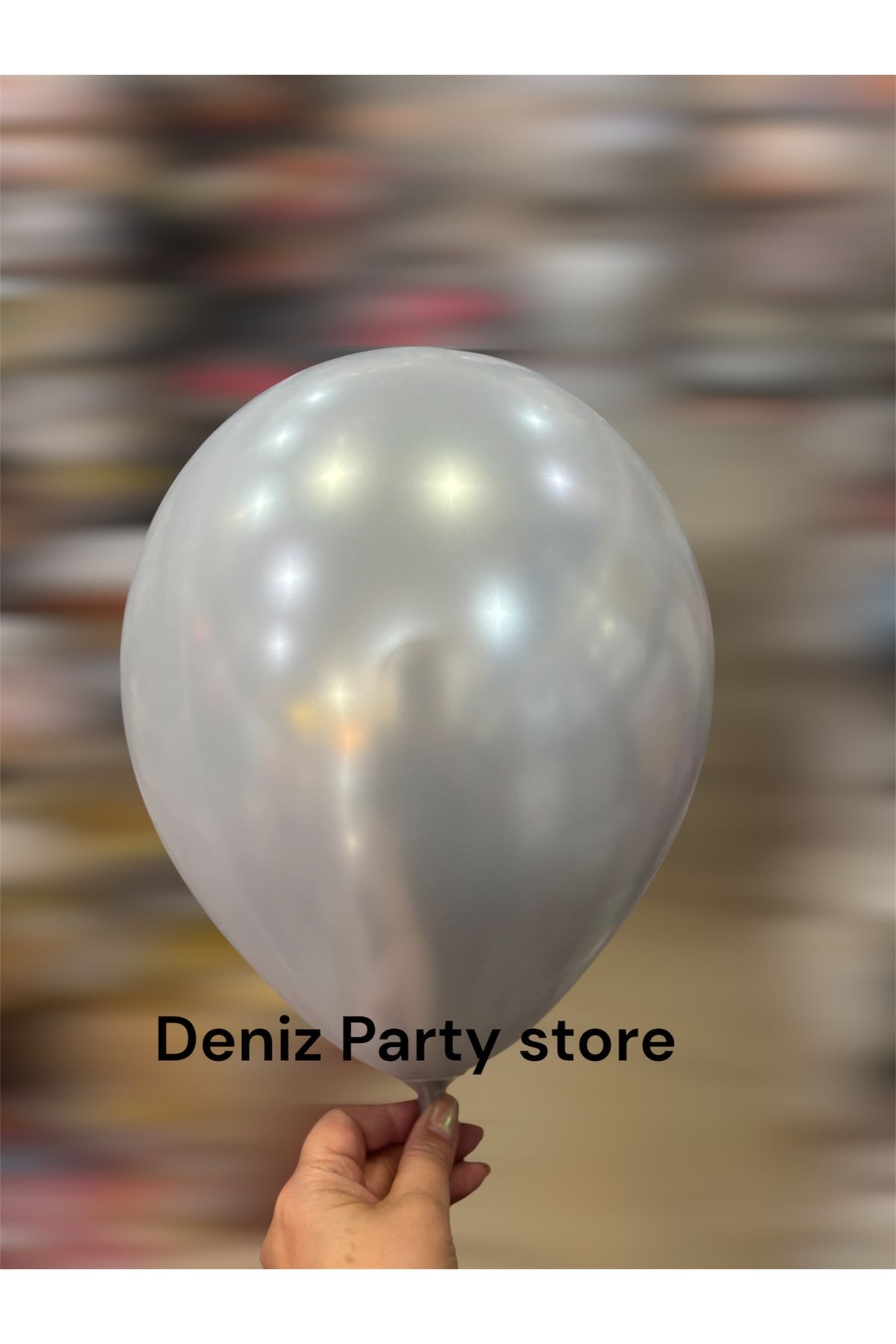 Deniz Party Store Rustik Çakıl Taşı Metalik balon 5 adet