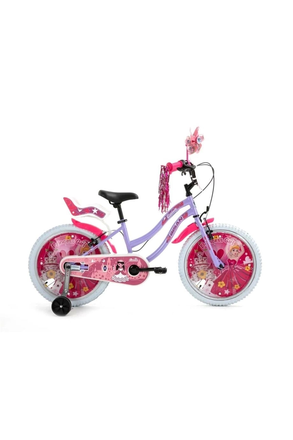 Bisan BİSAN QUEEN KIZ ÇOCUK BİSİKLETİ 30CM V 20 JANT METALİK LİLA PEMBE