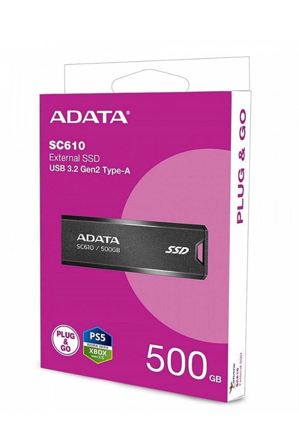 Adata-SC610 Portable External SSD | USB 3.2 Gen2 Solid State Drive 4