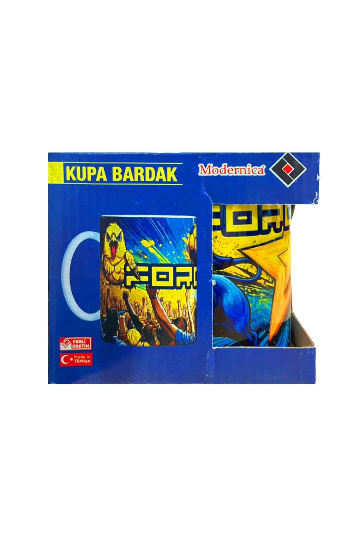 Banadabak MODERNİCA PORSELEN KUPA 10011 SARI LACİVERT (1 Adet Fiyatı)