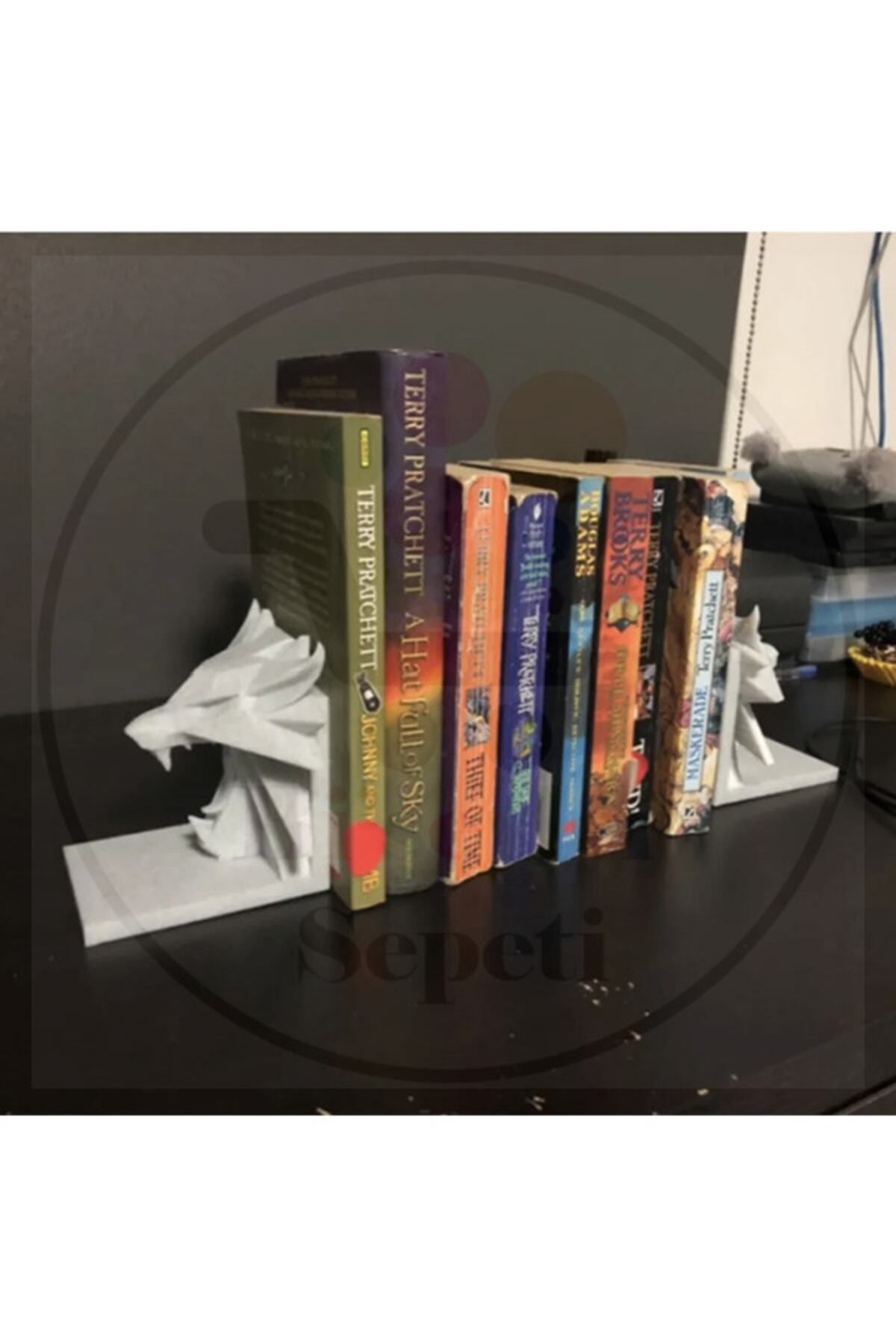 teknotrust Gri Kurt Başı Kitap Organizer, 2'li set, şık ve fonksiyonel kitap düzenleyici