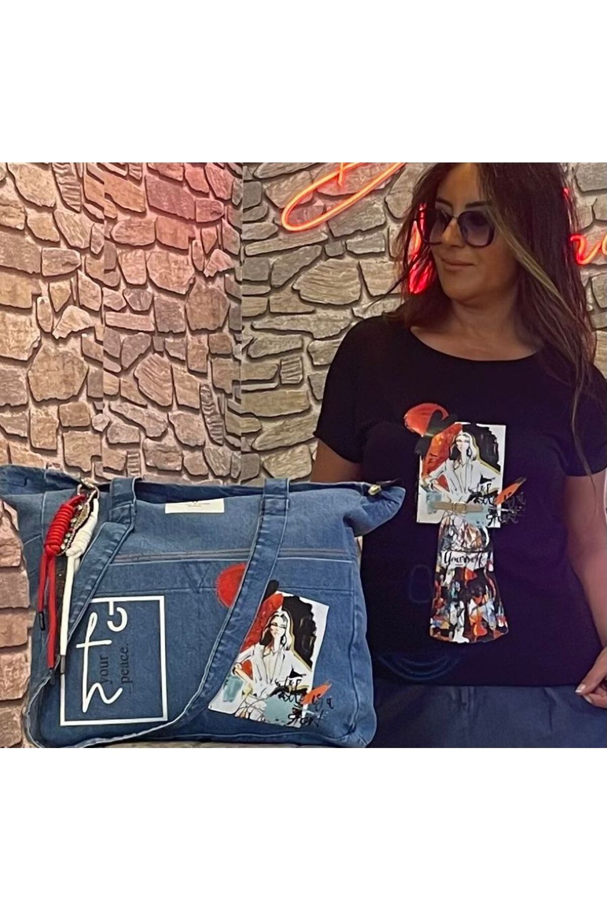Bade ÖNÜ BASKILI VİSKON BLUZ