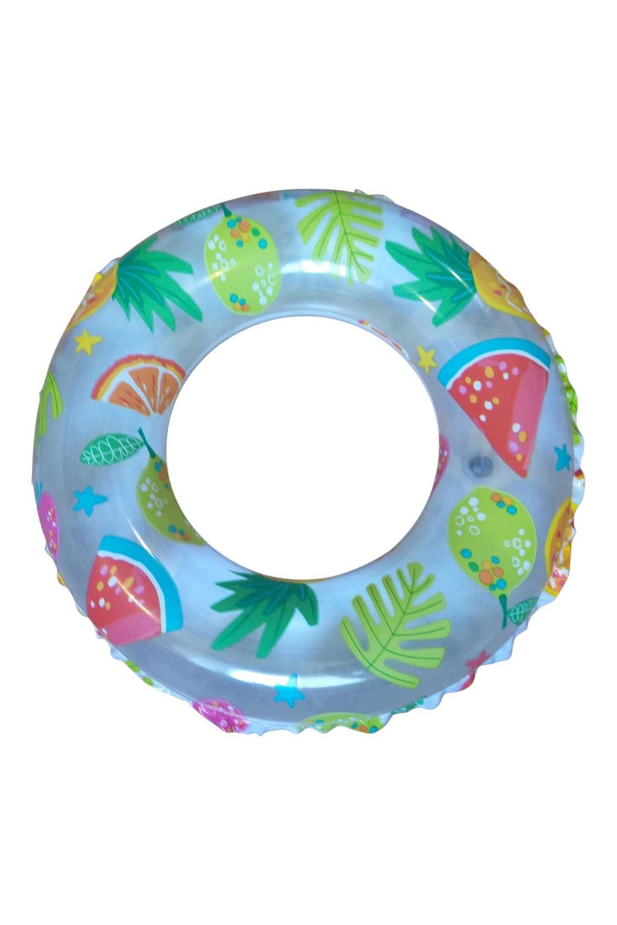 Intex Wet Set Collectıon Şeffaf Tropik Meyveler Deniz Huvuz Çocuk Simidi 51 Cm