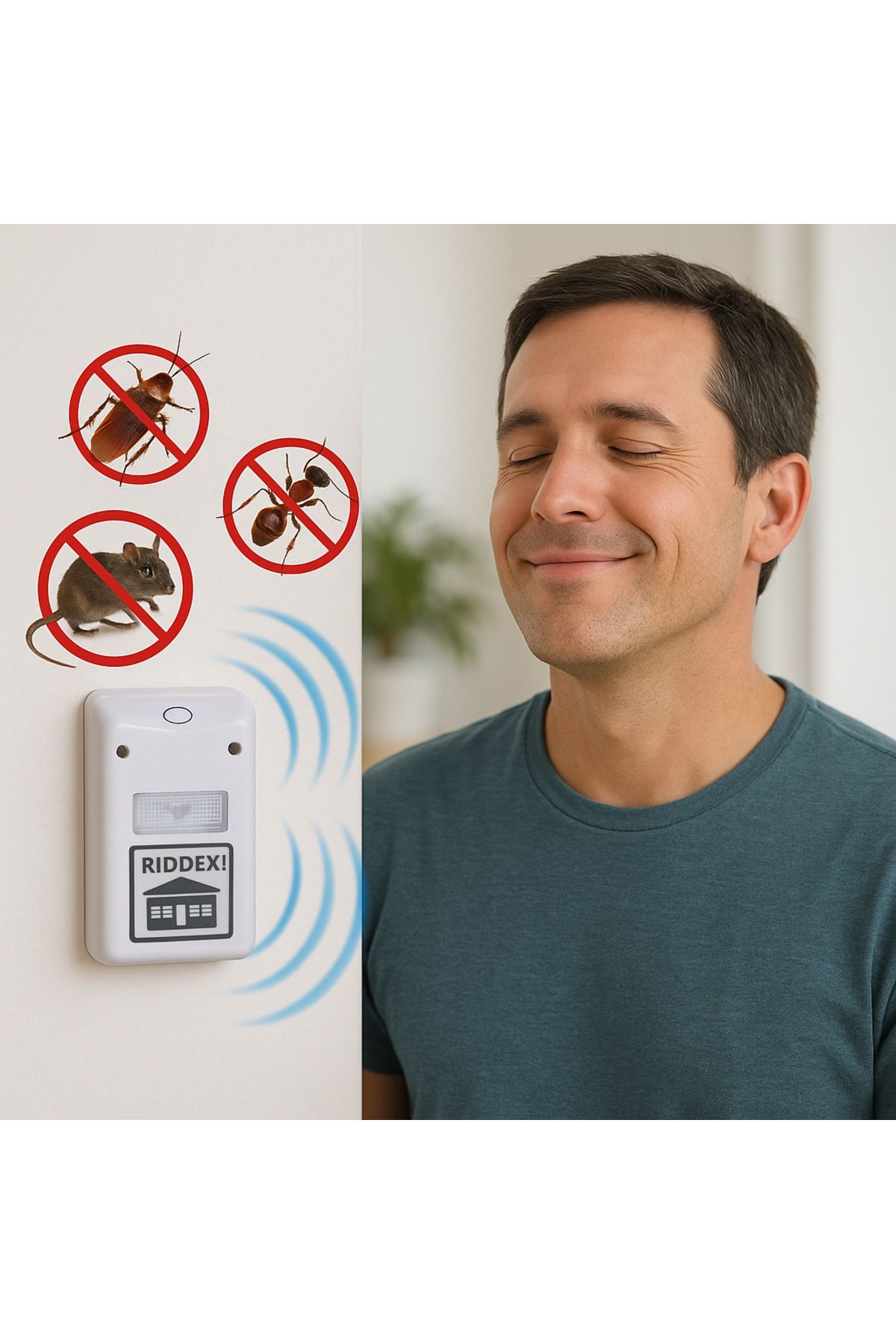 PestGuard Riddex Ultrasonik Haşere Kovucu Priz Tipi – Fare, Böcek, Karınca, Örümcek İçin