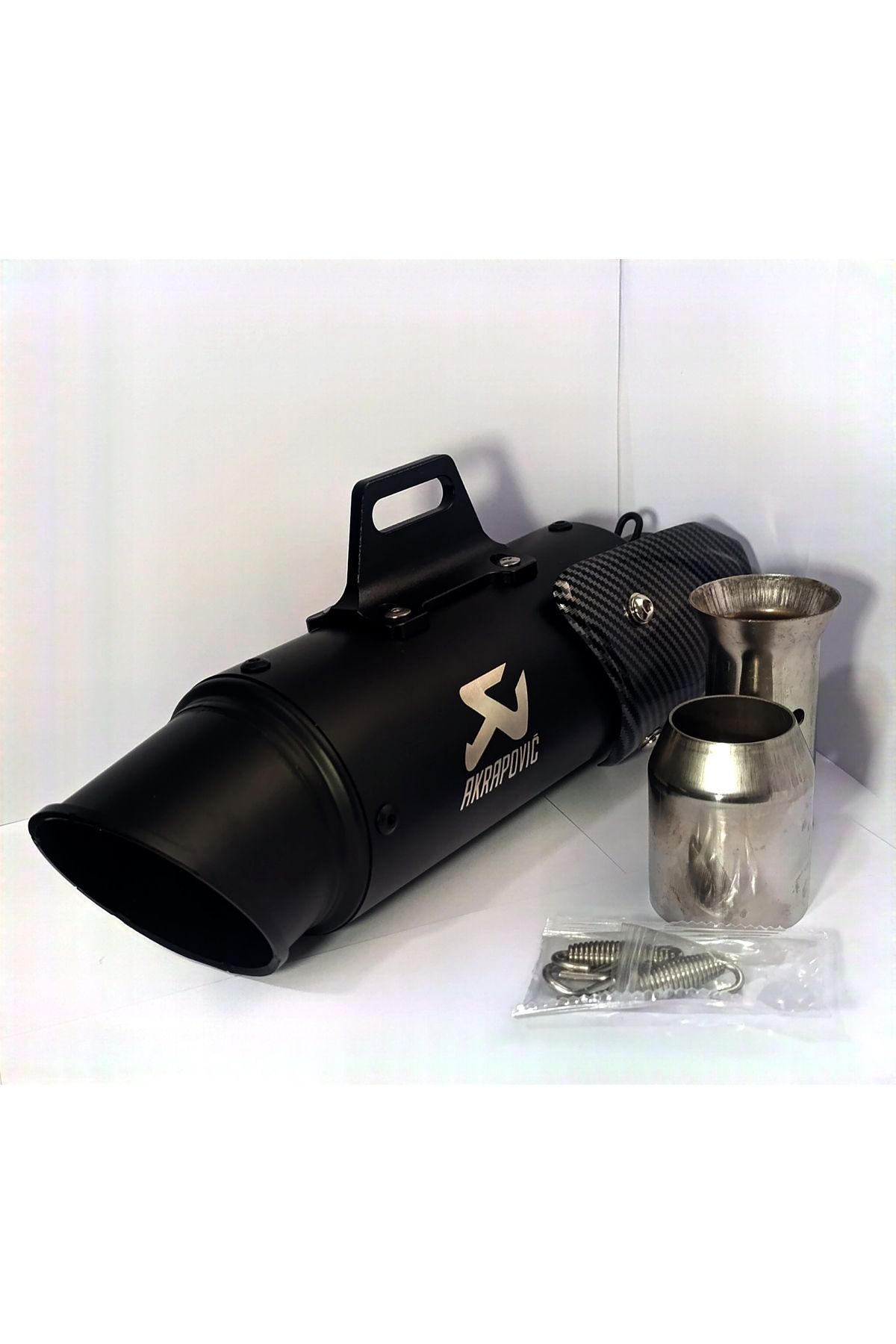 Akrapovic Motosiklet Siyah Karbon Egzoz 51mm