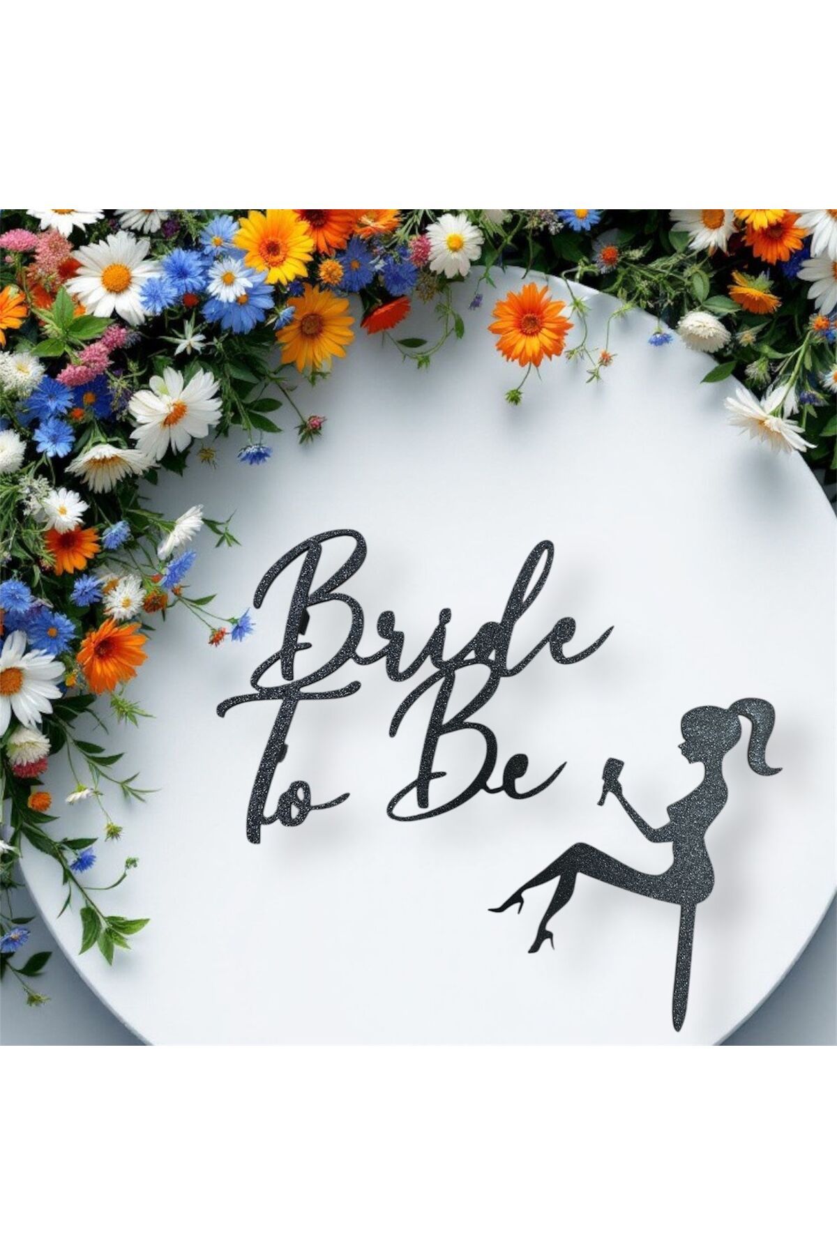 X Metal SİYAH- Bride to be yazısı pastaya üstten ve yandan koyulabilir- bride, kuaför, gelin alma pasta süsü