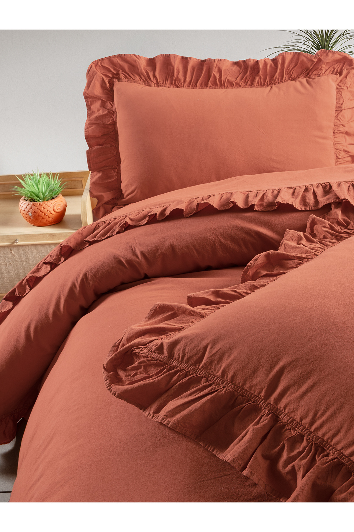 BED LİNE-Exclusive Stonewashed Single Duvet Cover Set with Box 2