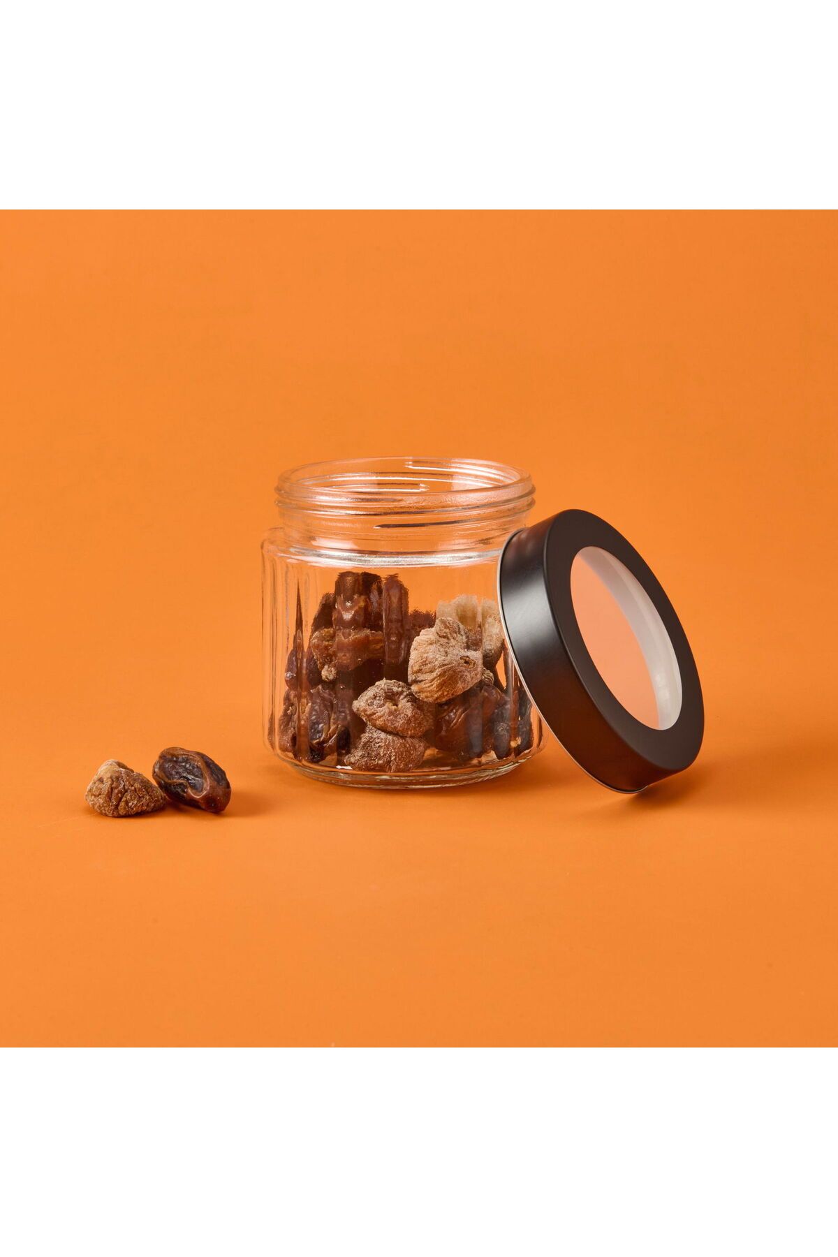 teknotrust Borosilikat Cam Saklama Kabı, Gri / Siyah, 800 ml, Şık ve Dayanıklı Çok Renkli Tasarım