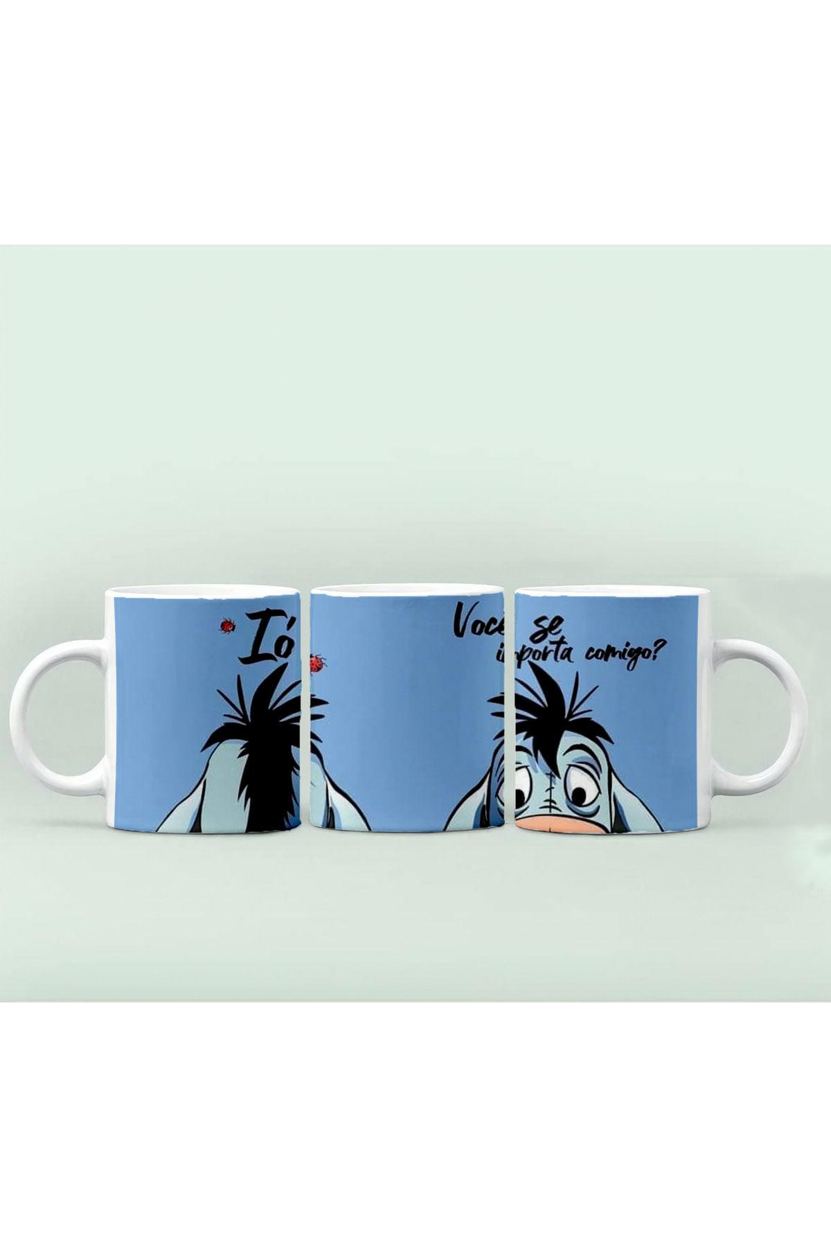 GünayStore Winnie the Pooh - Kaplan Tigger - İyor - Piglet Baskılı Tasarım Seramik Kupa Mug
