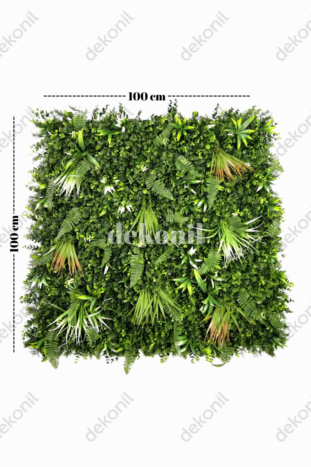 Dekonil Yapay Bitki & Çiçek Dikey Bahçe Paneli 100*100 cm