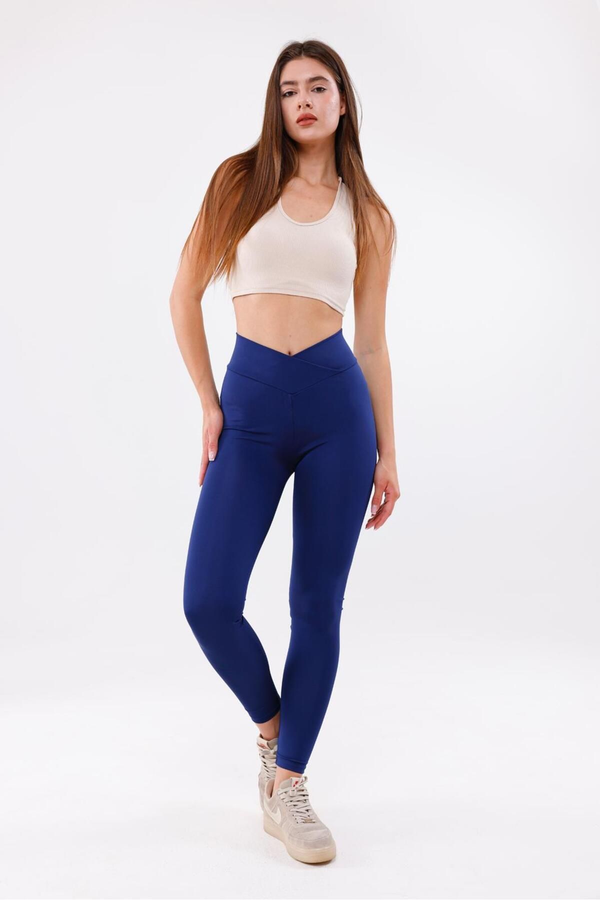 PERFECTLİNE Yüksel Bel V-Kesim Fit Kadın Spor Tayt