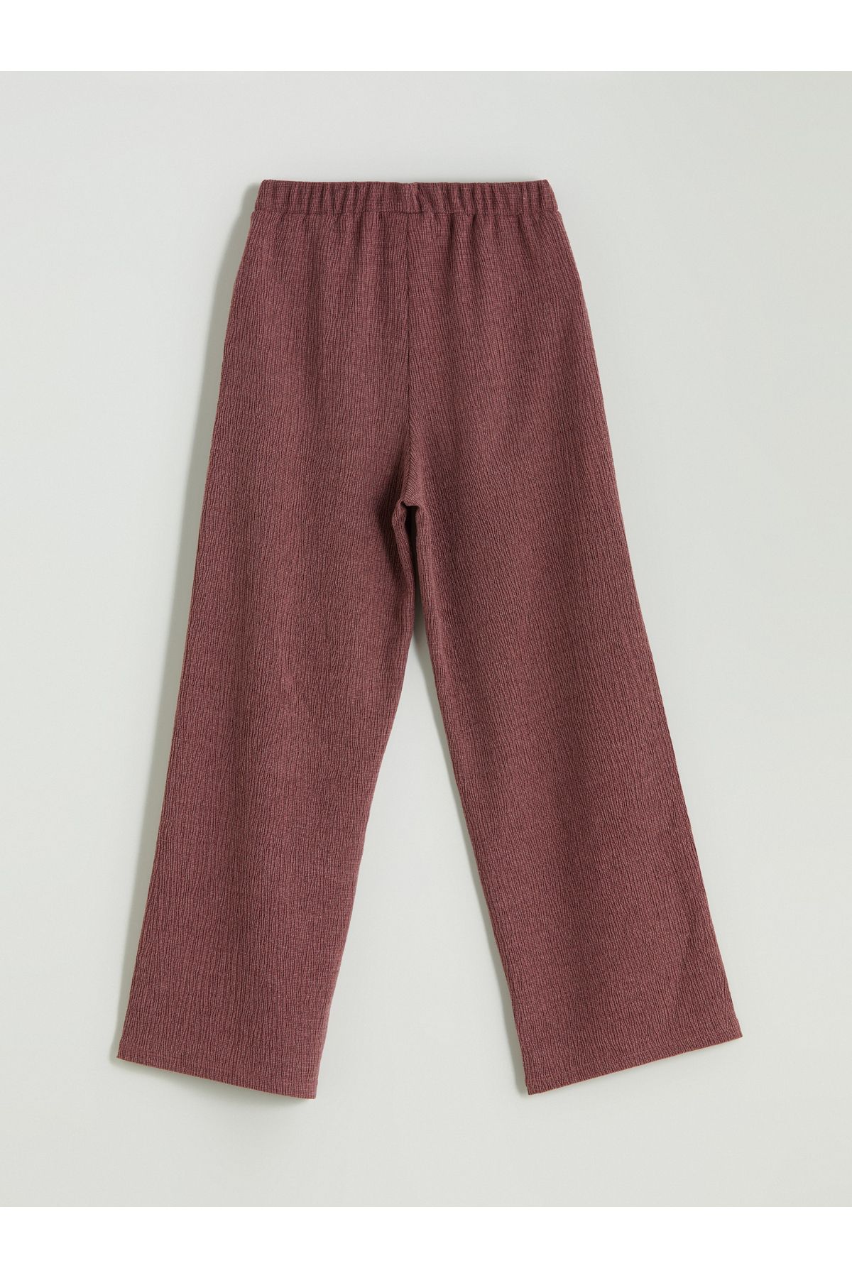 LC Waikiki-Elastic Waist Textured Girl's Trousers 2