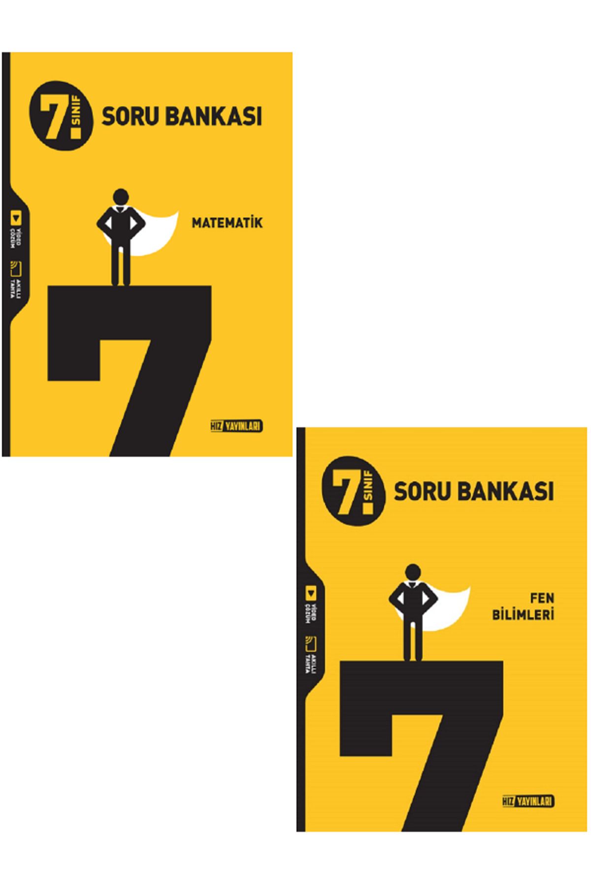 Evrensel İletişim Yayınları 7.Sınıf Hız Yayınları Matematik + Fen Bilimleri Soru Bankaları / 2 KİTAP SET / YENİİ