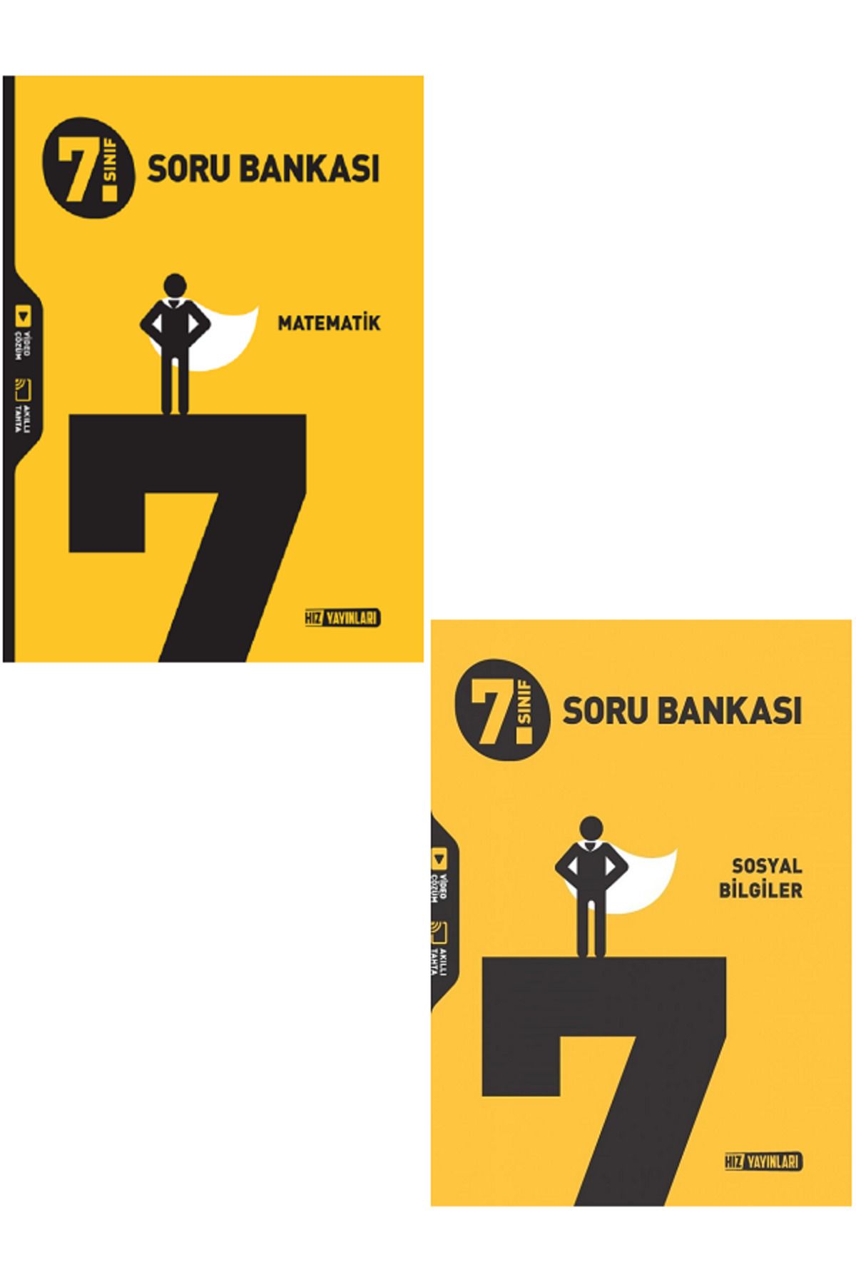 Evrensel İletişim Yayınları 7.Sınıf Hız Yayınları Matematik + Sosyal Bilgiler Soru Bankaları / 2 KİTAP SET / YENİİ