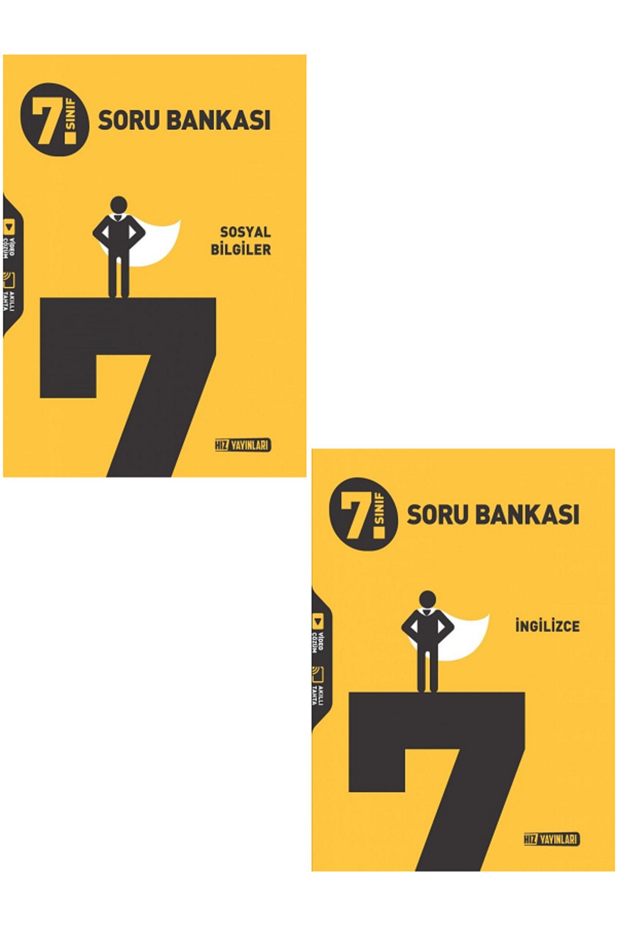 Evrensel İletişim Yayınları 7.Sınıf Hız Yayınları Sosyal Bilgiler + İngilizce Soru Bankaları / 2 KİTAP SET / YENİİ