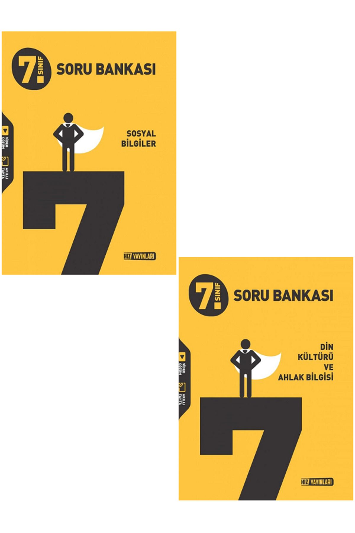 Evrensel İletişim Yayınları 7.Sınıf Hız Yayınları Sosyal Bilgiler + Din Kültürü Soru Bankaları / 2 KİTAP SET / YENİİ