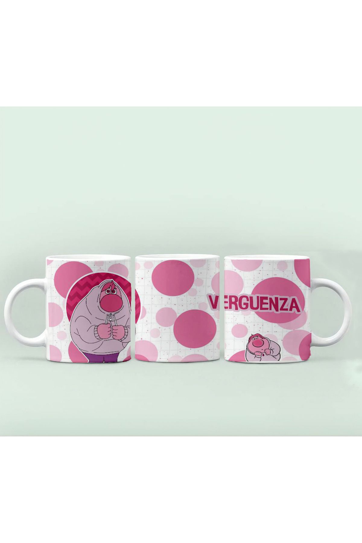GünayStore Ters Yüz Serisi Kahve Kupası 300 ml ( Anxiety-Sadness-Joy-Envy-Bing Bong)