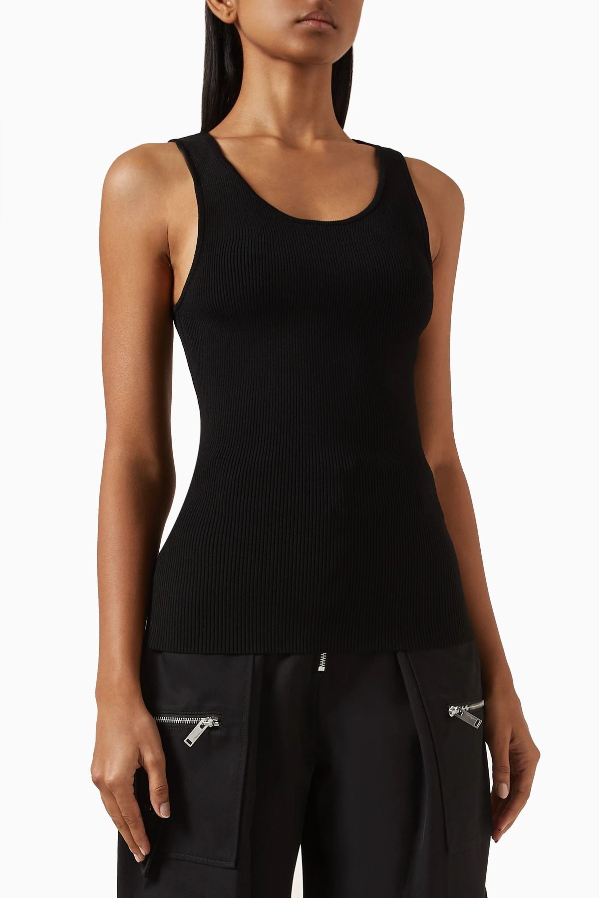 3.1 Phillip Lim Siyah Ribana Slim Fit Viskon Atlet Hafif, Esnek, Minimalist Tasarım