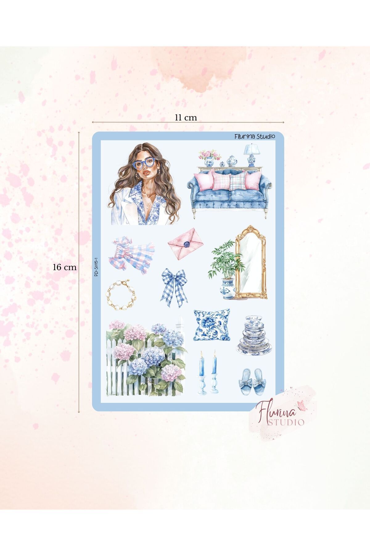 Flurina Studio Grand Millenial 4 Sayfa Şeffaf Sticker Seti