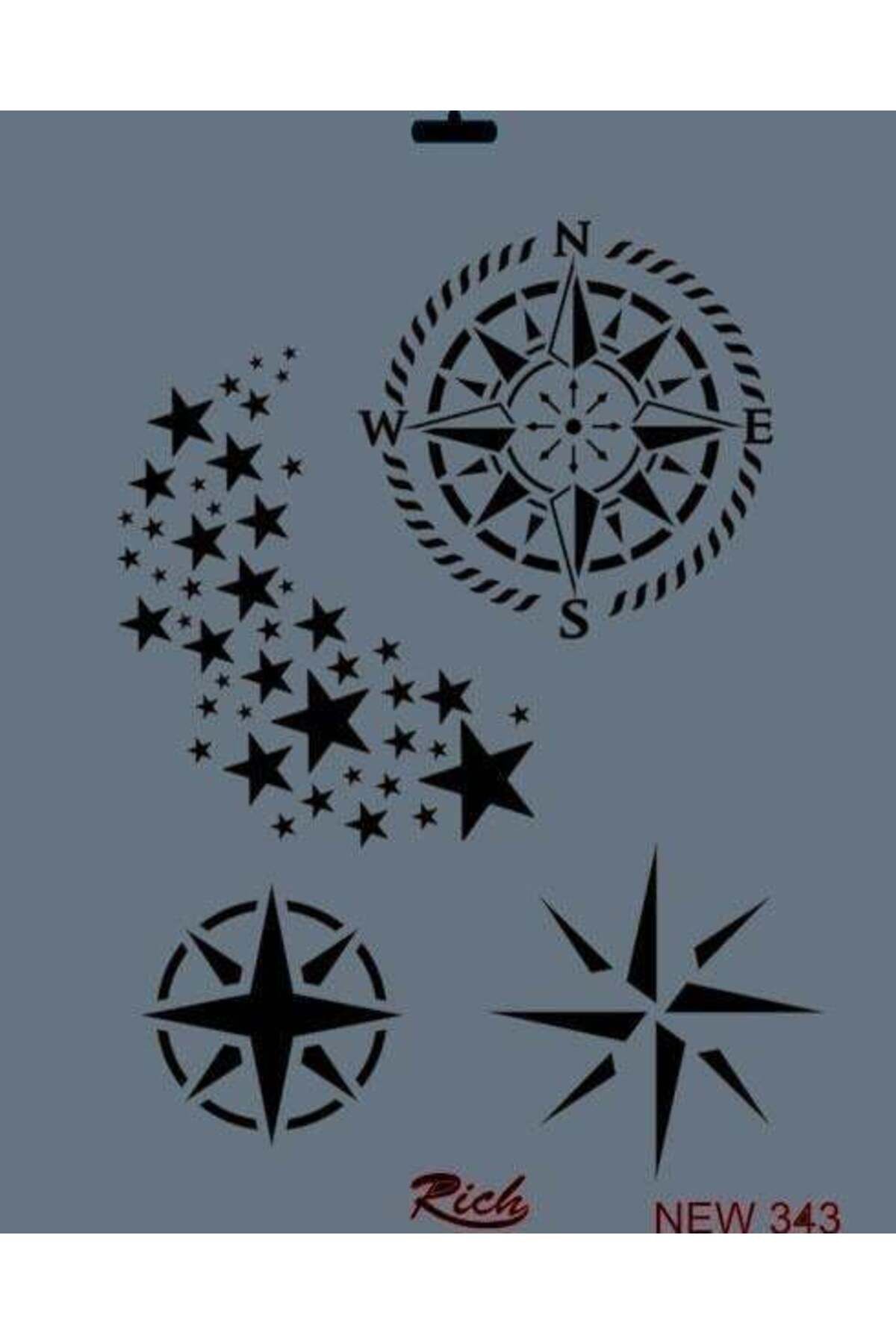 Emperium Rich New Seri N-343 Stencil 35x25 cm