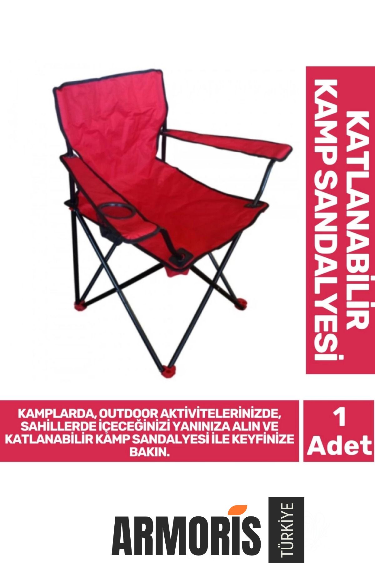 Armoris Yeni Nesil 120 Kg Dayanıklı Çantalı Katlanabilir Taşıma Askılı Balıkçı Piknik Kamp Sandalyesi
