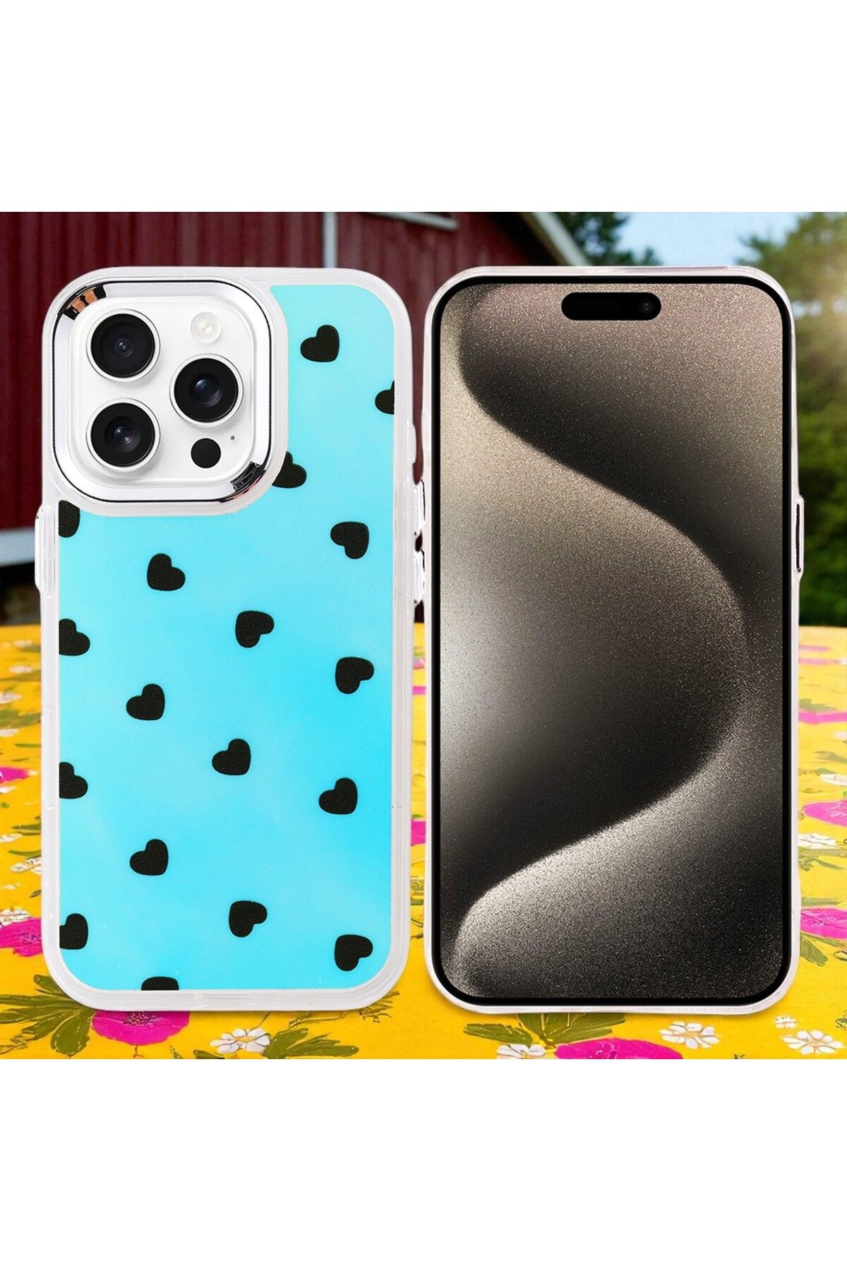 Hatreds Apple iPhone 15 Pro Kılıf Figür Desenli Elde Kaymaz Soft Silikon Kapak