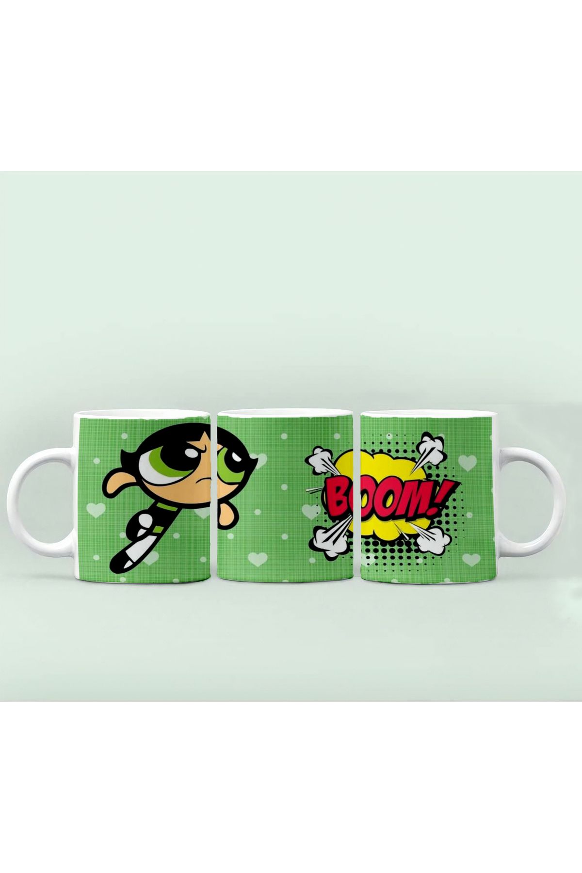GünayStore PowerPuff Girls - Bubbles- Buttercup Blossom Baskılı Kupa Bardak 300 ml