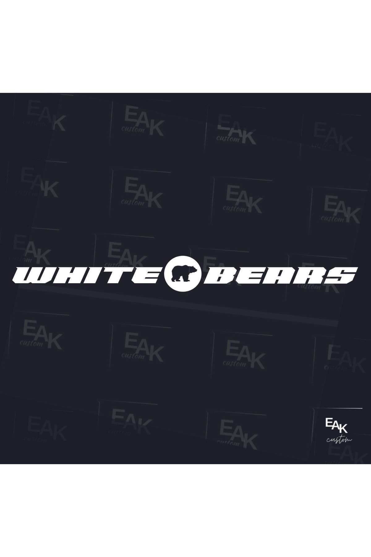 eakcustom WHITTE BEARS oto sticker (80cm x 9cm)