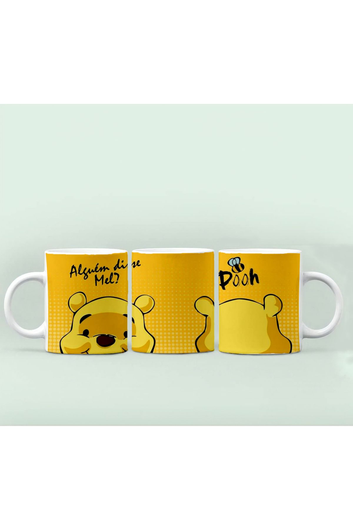 GünayStore Winnie the Pooh - Kaplan Tigger - İyor - Piglet Baskılı Tasarım Seramik Kupa Mug
