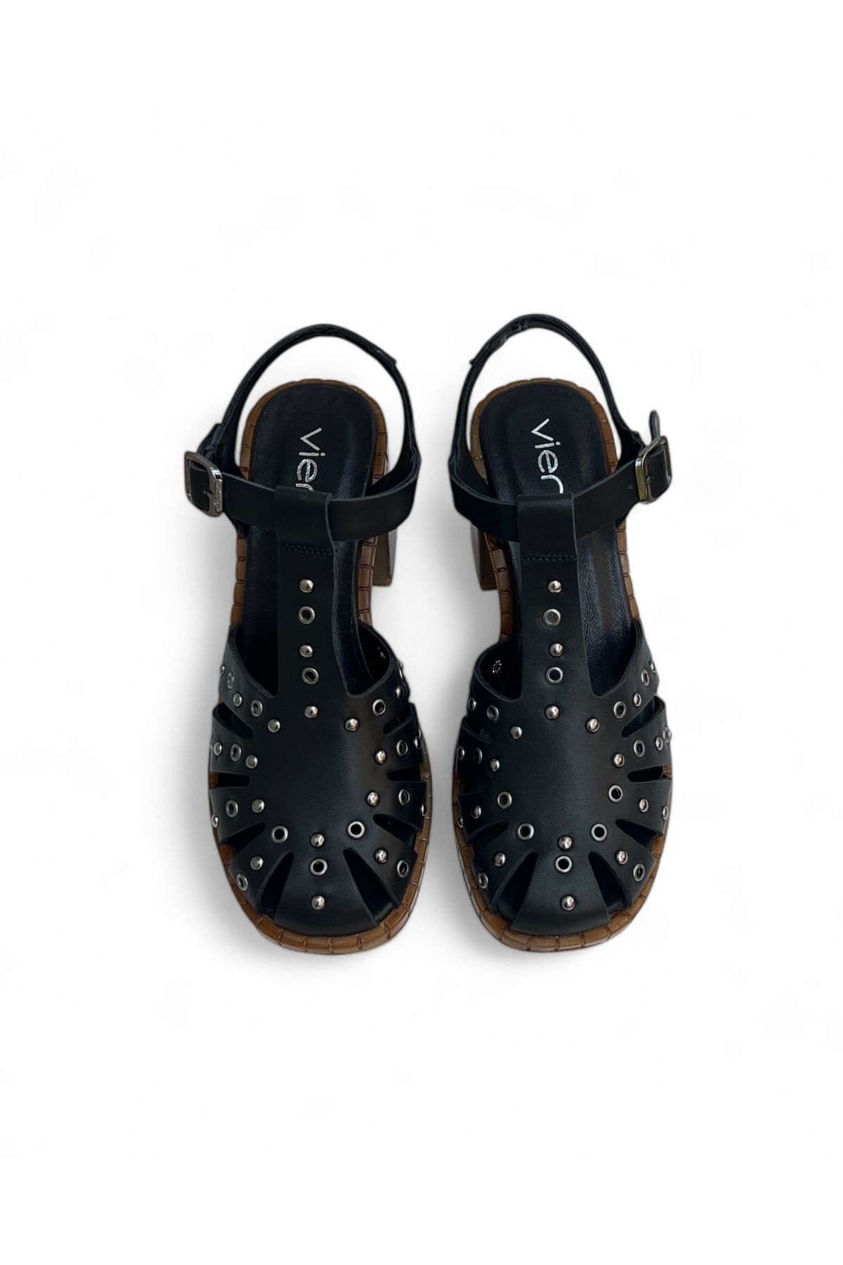 Vrs Shoes Alvenza Siyah Hakiki Deri Kadın Sandalet