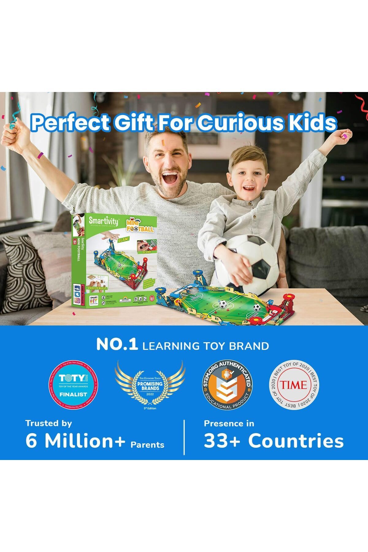 میز فوتبال مینیاتوری استم (STEM) دست‌ساز برای کودکان ۶ تا ۱۴ ساله