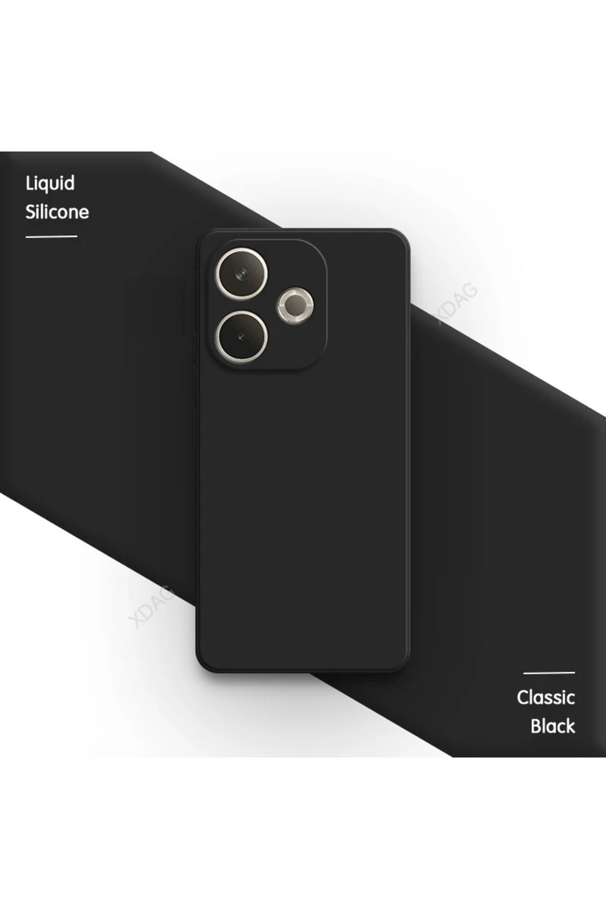 GRABONO Xiaomi Redmi 13 4G Kılıf Kamera Korumalı Kadife İç Kaplama Mat Premium Seri
