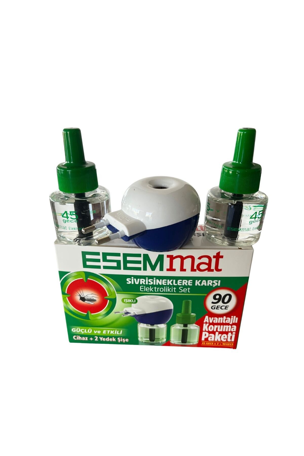 Esemmat Elektrolikit Mini Set Cihaz 90 Gece +2 Adet Yedek Sinek Kovucu Likit