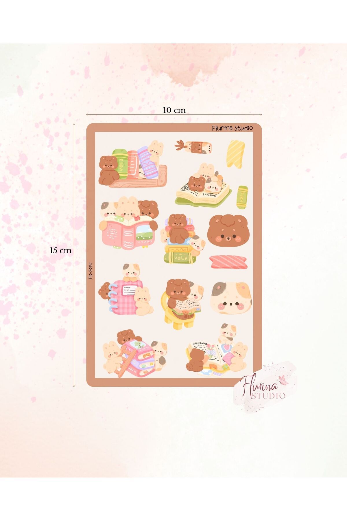 Flurina Studio Book Buddies Şeffaf Sticker Sayfası