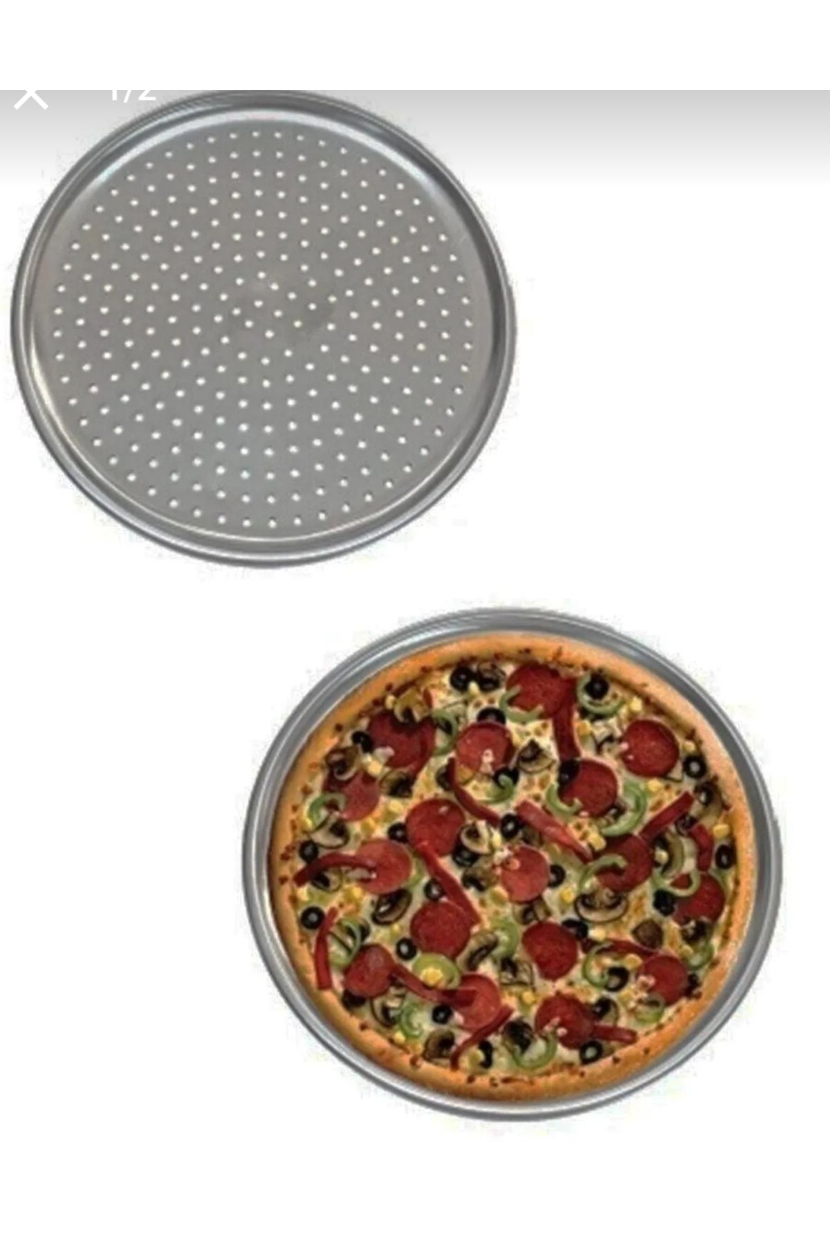 ARCET Delikli Pizza Tepsisi, Pide, Lahmacun Tepsisi